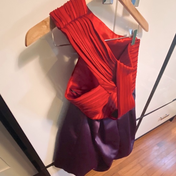 Festive Red & Purple A.B.S Dress For Holiday Cards - Picture 3 of 16